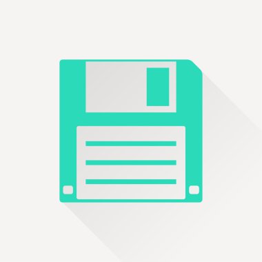 Uzun gölge ile yeşil simge