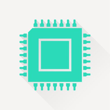 Uzun gölge ile yeşil simge