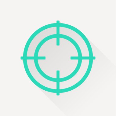 Uzun gölge ile yeşil simge