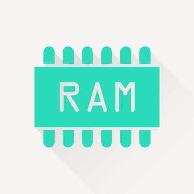 Uzun gölge ile yeşil simge