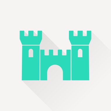 Uzun gölge ile yeşil simge