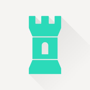 Uzun gölge ile yeşil simge