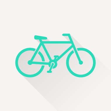 Uzun gölge ile yeşil simge