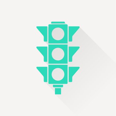 Uzun gölge ile yeşil simge