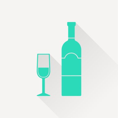 Uzun gölge ile yeşil simge