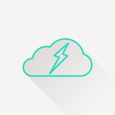 bulut ve yıldırım simgesi