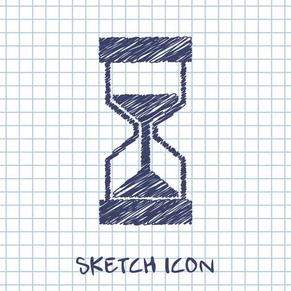 Icono de dibujo vectorial de reloj de arena — Vector de stock