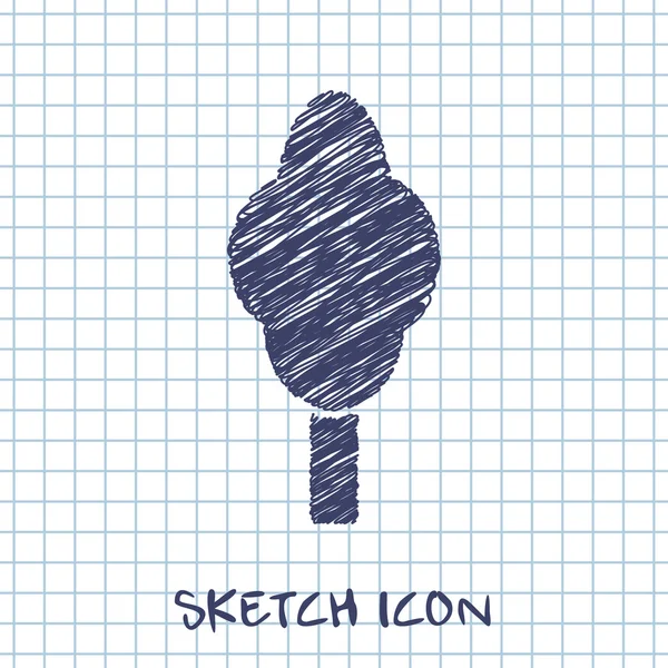 Vector skiss ikon av träd — Stock vektor