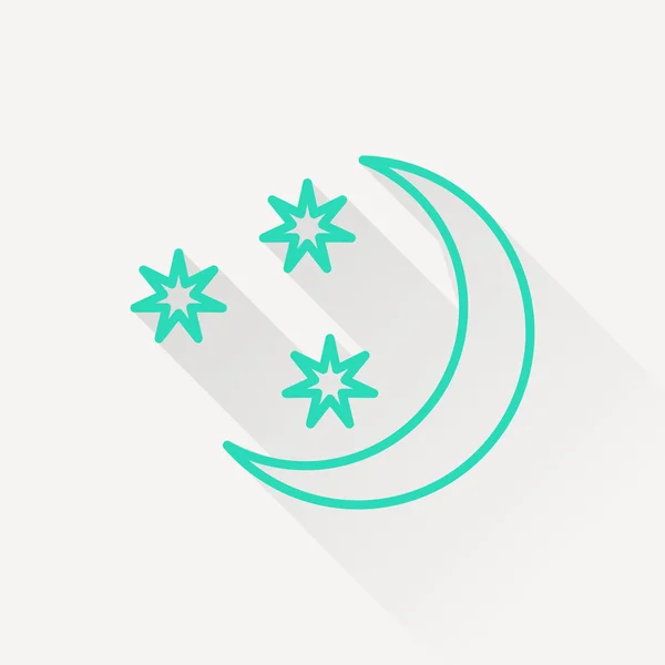 Икона звездной ночи — стоковый вектор