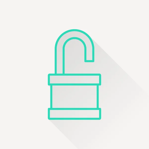 Icon of opened padlock — Stock Vector