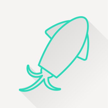 Vektör kalamar simgesi.