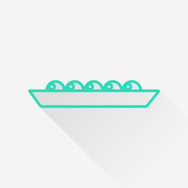 Vektör bezelye simgesi.