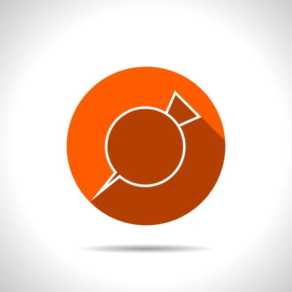 Vector beet orange icon with flat shadow — Stock Vector