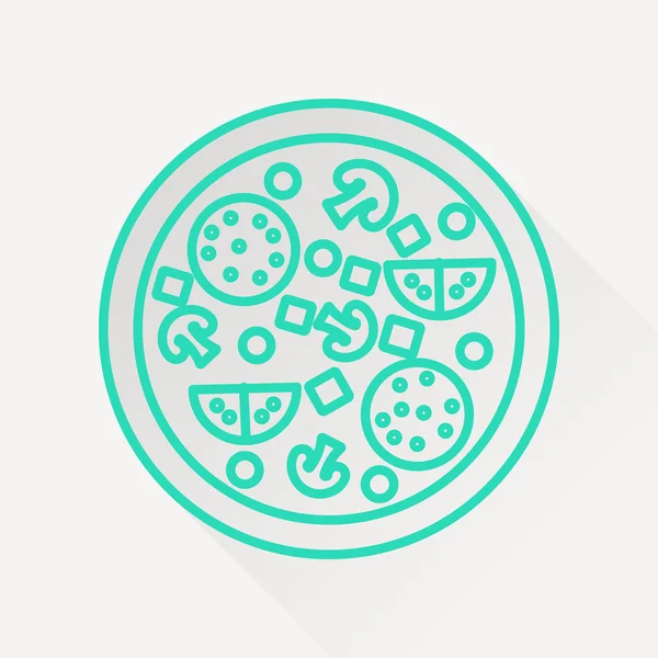 Vektor-Pizza-Ikone. — Stockvektor