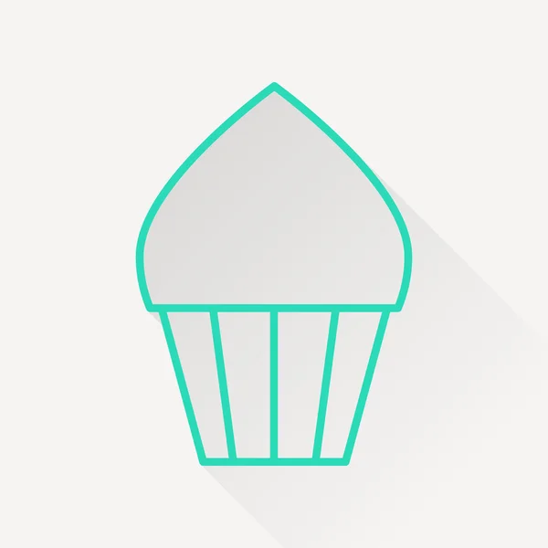 Vector cupcake icono . — Vector de stock