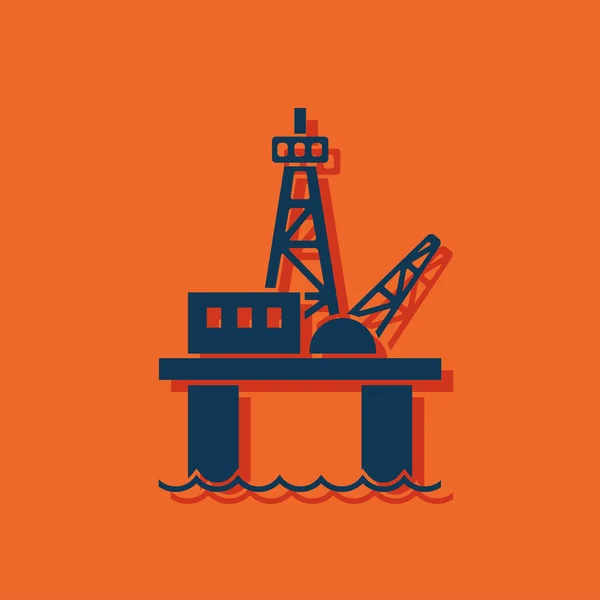 Oil platform icon — Stock Vector