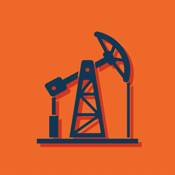 Oil pump jack icon - Stock Illustration. 