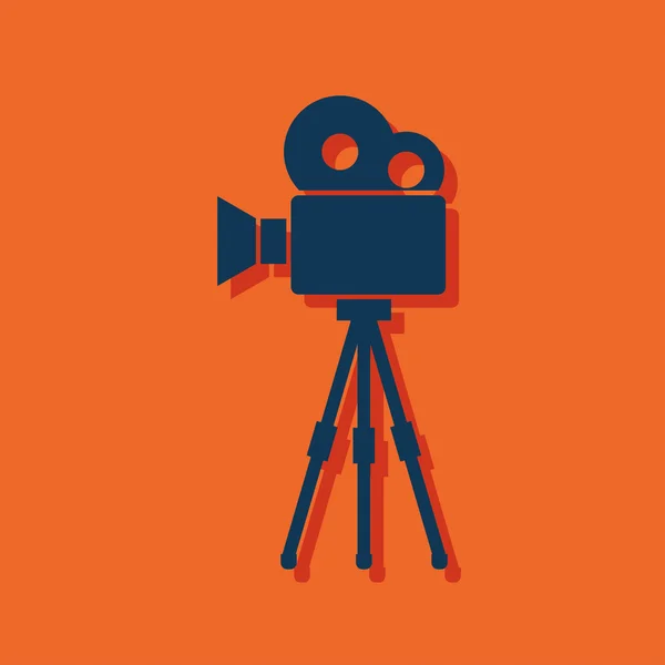 Filmová kamera na stativu ikonu — Stockový vektor