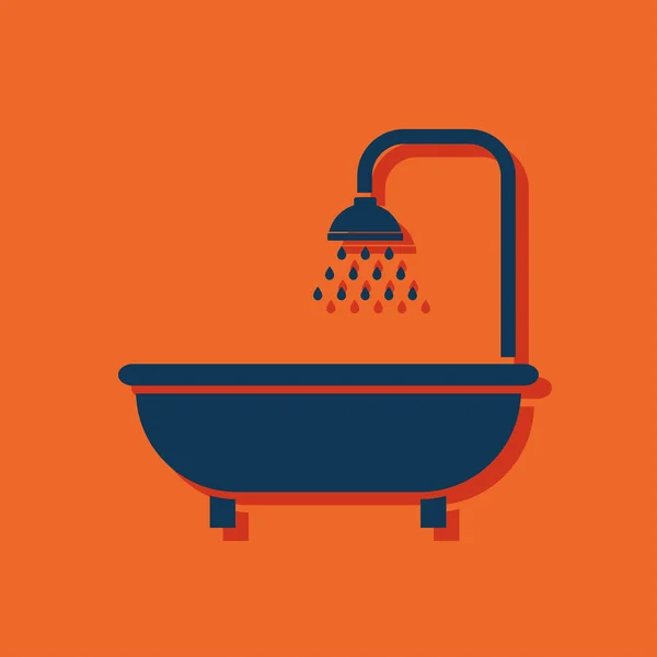 Icône de douche. Symbole salle de bain — Image vectorielle