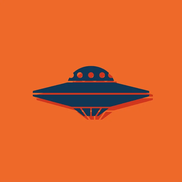 UFO Flying Saucer Icon — Stock Vector