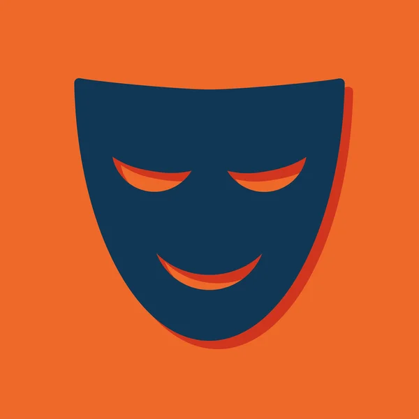Theater masker pictogram — Stockvector