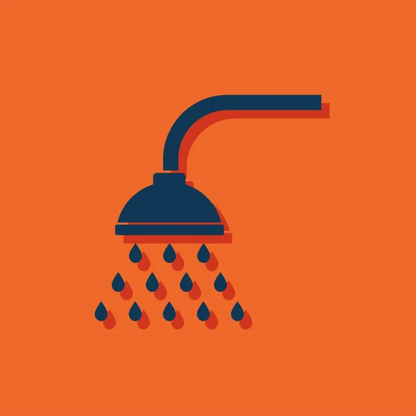 Pictogram van douche — Stockvector