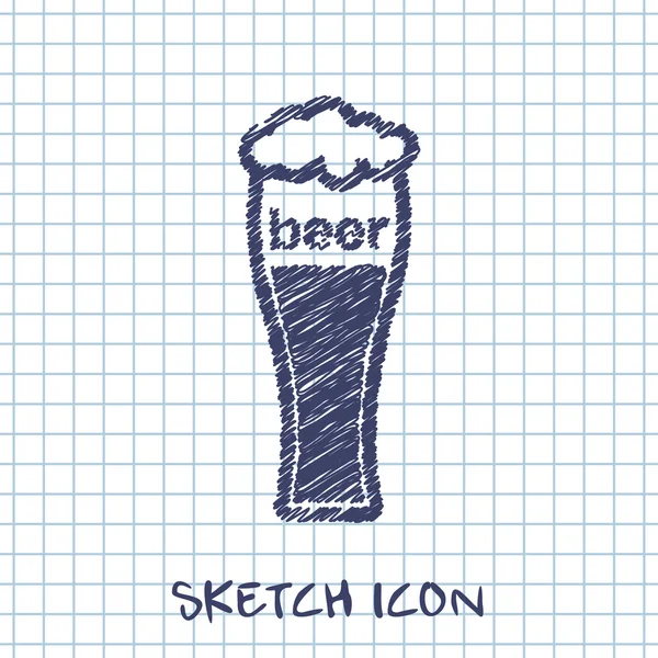 Bier glas icoon — Stockvector
