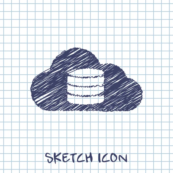 Cloud computing ikon, vektor illustration — Stock vektor