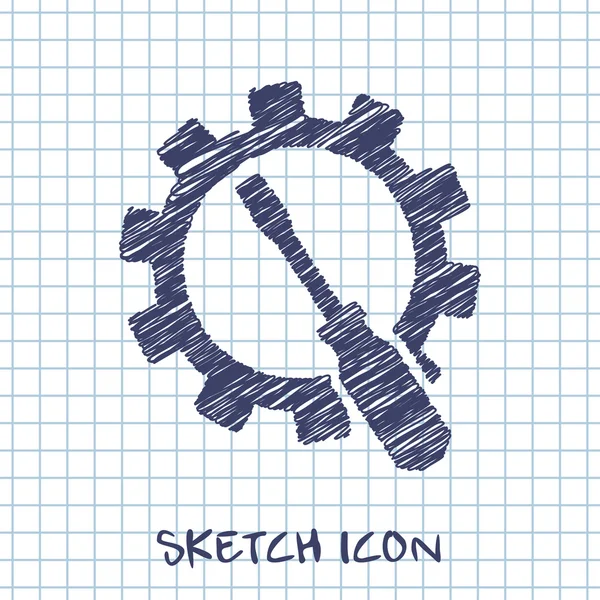 Skruvmejsel och redskap ikonen, vektor illustration — Stock vektor