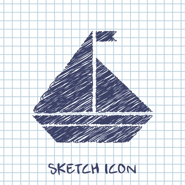 Vector ikonen för yacht — Stock vektor