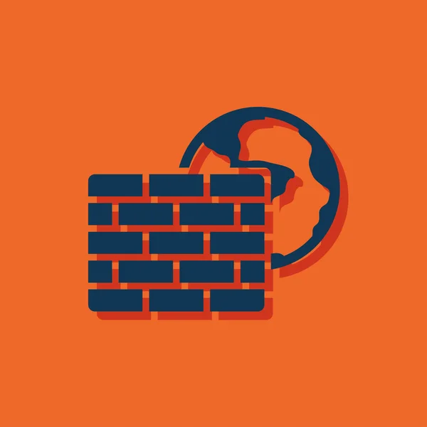 Ícone de firewall — Vetor de Stock