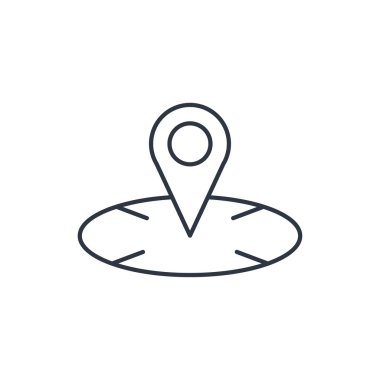 Harita işaretçi anahat simgesi