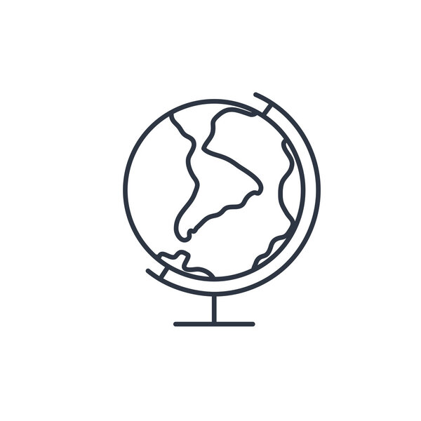 Значок контура земного шара
