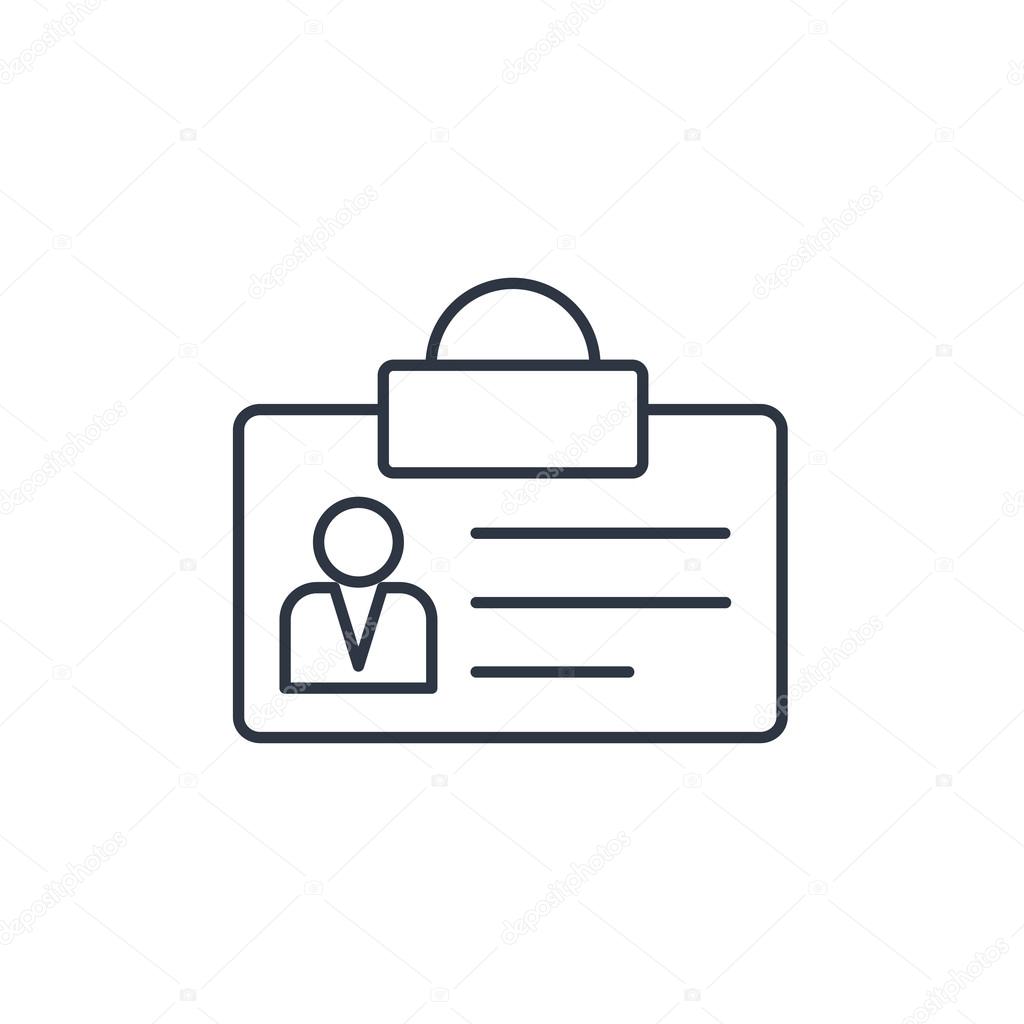 Identification card outline icon