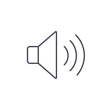 Hoparlör ses ayarı anahat simgesi