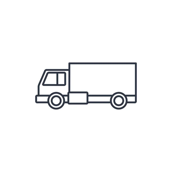 Значок контуру вантажівки доставки — стоковий вектор