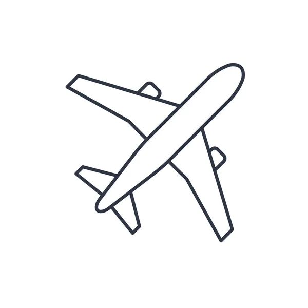 Samolot wektor zarys ikona — Wektor stockowy