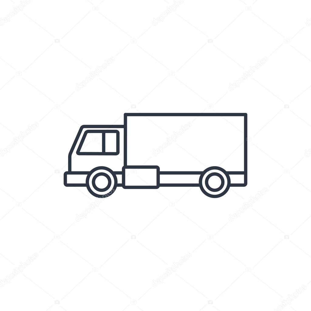 Delivery truck outline icon