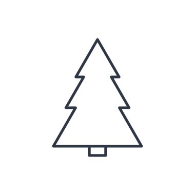 Xmas ağacı anahat simgesini