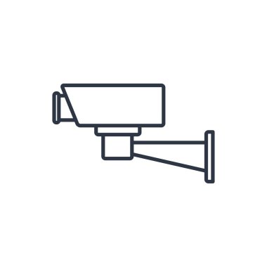 Güvenlik kamerasının anahat simgesini