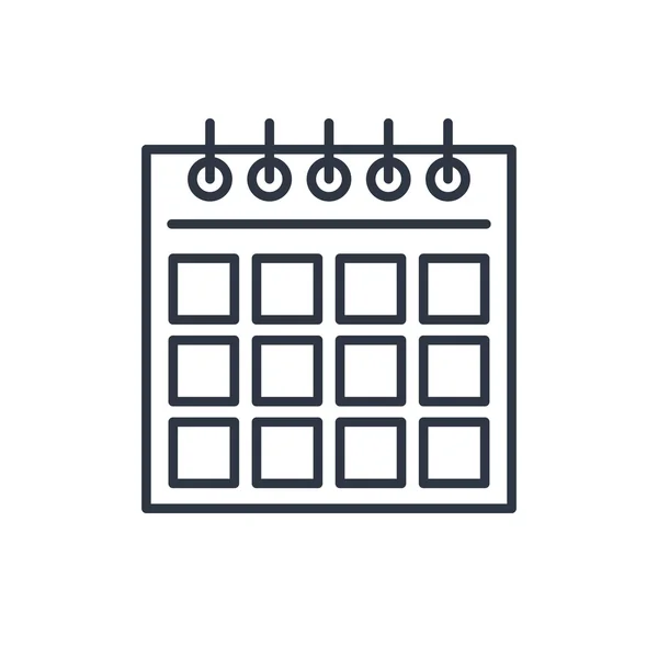 Icône aperçu du calendrier — Image vectorielle