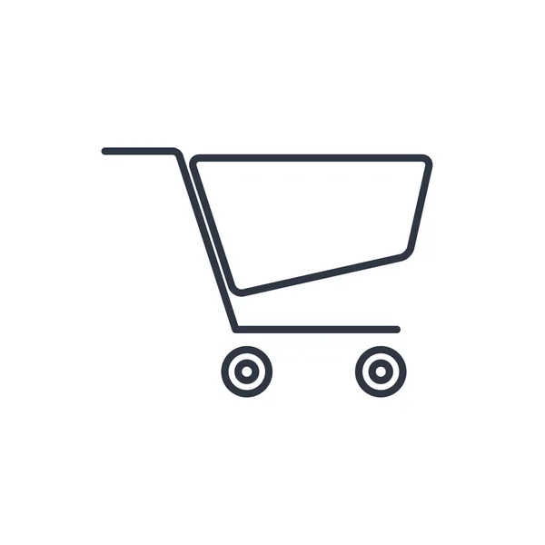 Outline icon of shopping cart — Stock Vector