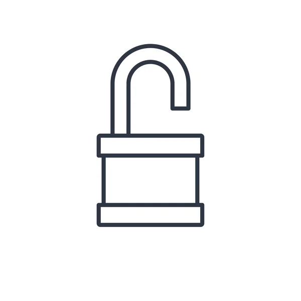 Outline icon of opened padlock — Stock Vector