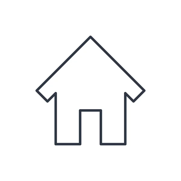 Icône de contour de la maison — Image vectorielle
