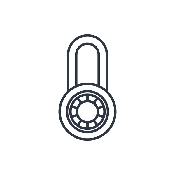 密码锁的轮廓图标 — 图库矢量图片