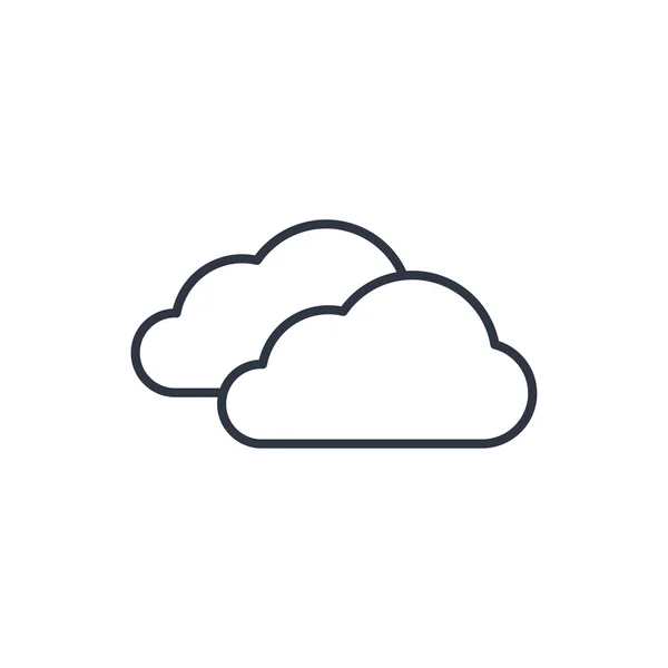 Icône de contour des nuages — Image vectorielle