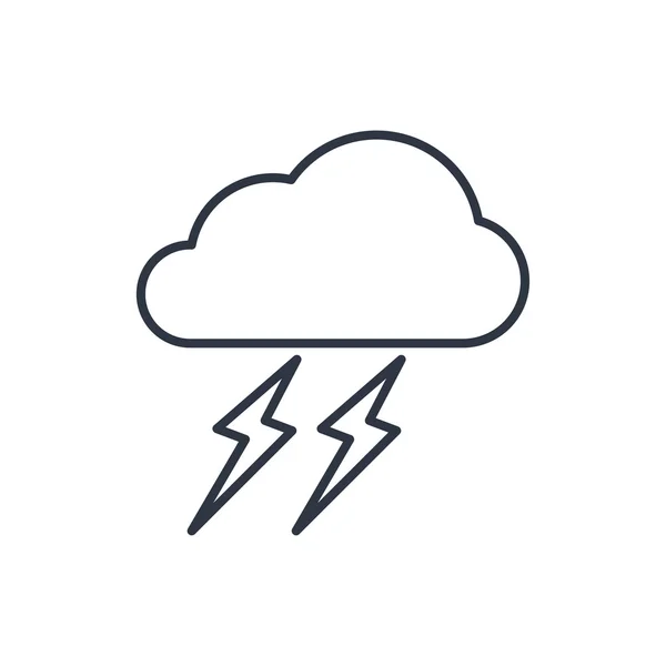 Icône de contour de tempête — Image vectorielle