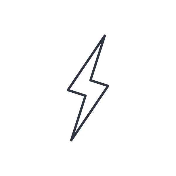 Outline icon of lightning — Stock Vector