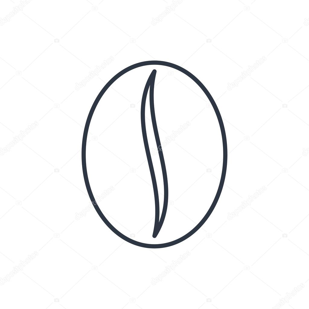 outline icon of coffee bean