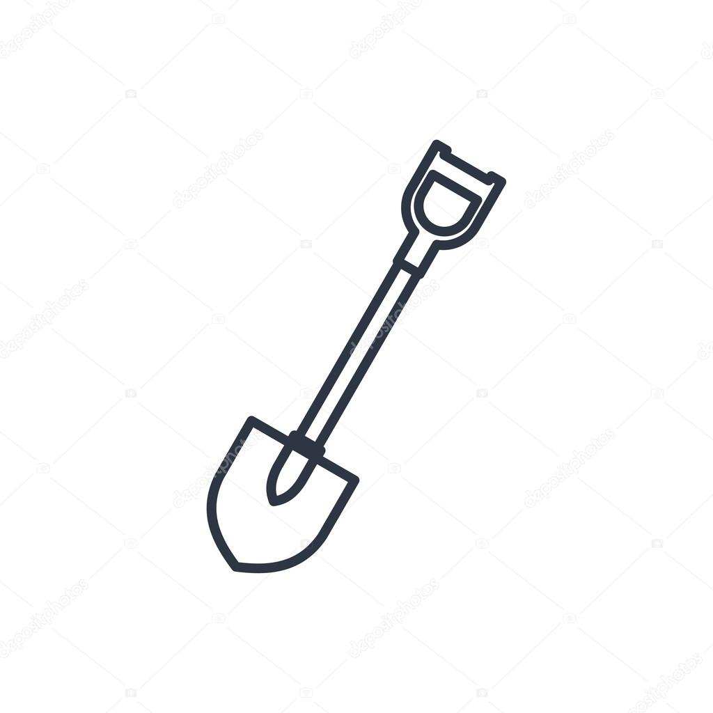 outline icon of spade